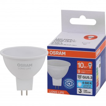 Лампа светодиодная LEDVANCE LED 10Вт GU5.3 6500К 800Лм спот 220В (замена 75Вт) OSRAM