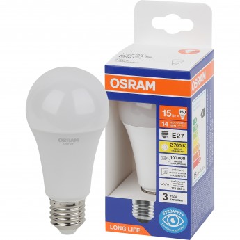 Лампа светодиодная LEDVANCE LED 15Вт Е27 2700К 1521Лм груша 220В (замена 150Вт) OSRAM