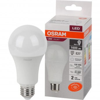 Лампа светодиодная LEDVANCE LED 20 Вт E27 4000К 1600Лм груша 220 В (замена 150Вт) OSRAM